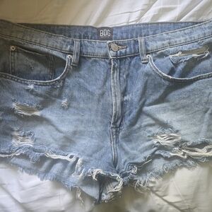 BDG Distressed Light Blue Jean Shorts Sz 12